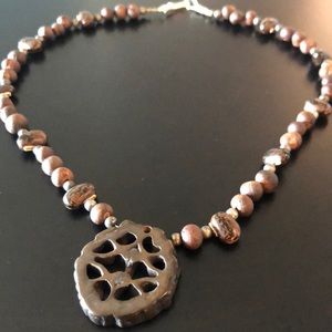 Natural nut and seed necklace